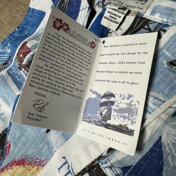 REYN SPOONER Transpacific Yacht Race Transpac 2023 Tank Top Blue Nautical Size 0 - Picture 8 of 8